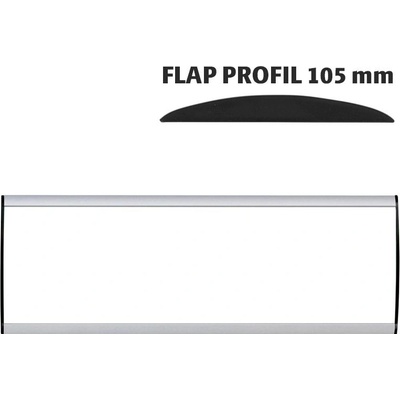 A-Z Reklama CZ Orientační nástěnná tabulka 105 × 350 mm - Flap Profil – kód UDS105NA35