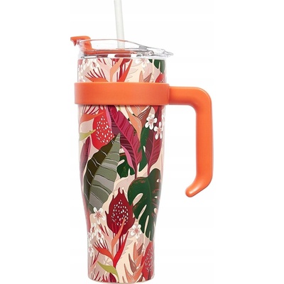 CMP termohrnek se slámkou a ergonomickým uchem 1200 ml oranžový