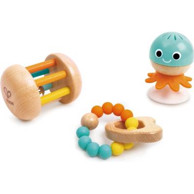 Hape Sada senzorických hraček pro miminka a batolata, 3 ks