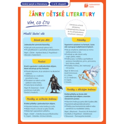 Přehledové tabulky ČJ: Žánry dětské literatury