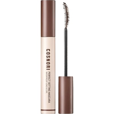 Cosnori Perfect Setting Mascara Waterproof Long & Curl Predlžujúca a zahusťujúca maskara Vodoodolná 02 Cozy Brown 7 ml
