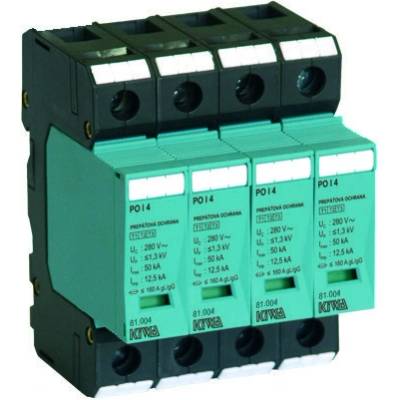 Prepäťová ochrana Kiwa 81.004 - PO I 4 280V/12,5kA - 1+2+3 (B+C+D)