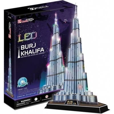CubicFun 3D puzzle Svítící Burdž Chalífa 136 ks