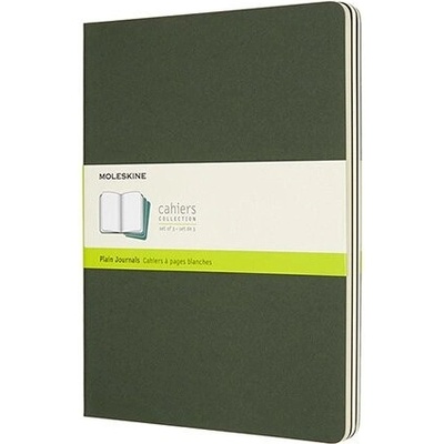 Moleskine Sešity Cahier XL čisté 3 ks tm. zelené