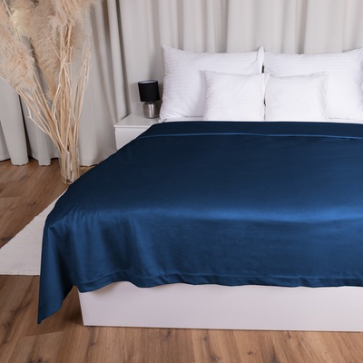 Biante přehoz na postel Sametový Velvet Premium SVP-029 Námořnická modrá 160 x 220 cm
