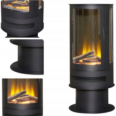 Acantha Volně stojící krb s funkcí topení 1800 W černý