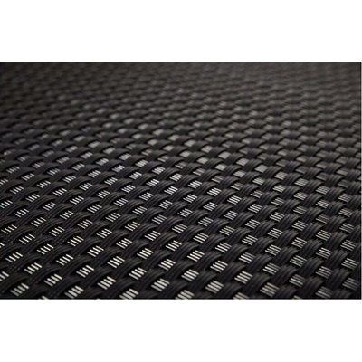 RATTANART BALKONOVÁ ZÁSTĚNA RATAN VÝŠKA 100 CM ČERNÁ S OČKY