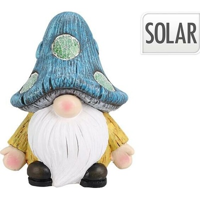 PROGARDEN Zahradní dekorace trpaslík se solárním světlem 30 cm s modrou čepicí KO-095241750 – Hledejceny.cz