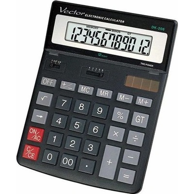 VECTOR CALCULATOR OFFICE KAV DK-206 BLK BLACK