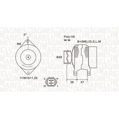 Alternátor MAGNETI MARELLI 063731889010