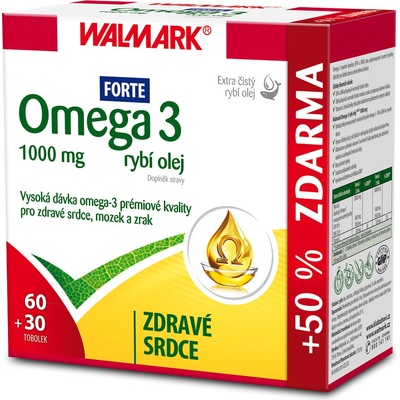 Walmark Omega-3 rybí olej Forte 1000 mg 90 kapsúl