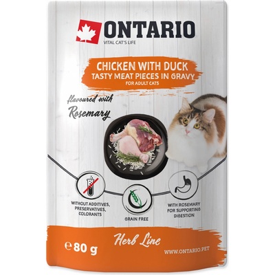 Ontario Herb Cat Chicken with Duck 80 g