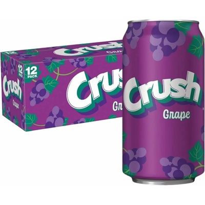 Crush sycená limonáda s příchutí hroznu 12 x 355 ml