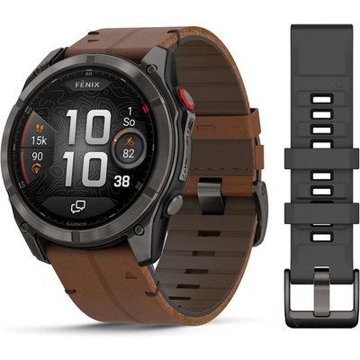 Garmin Fenix 8 PRO 51mm AMOLED Sapphire Carbon grey/Chestnut 010-03199-40
