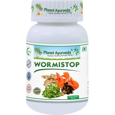 Planet Ayurveda Wormistop Črevné parazity, Detox 500mg 60 kapsúl