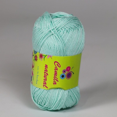 Pletací / háčkovací příze Storex CAMILA NATURAL 136 světle zelená, jednobarevná, 50g/125m