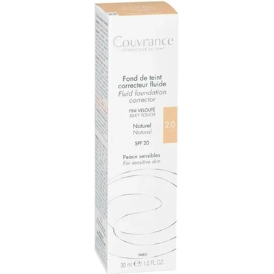 Avéne Tekutý krycí make-up Couvrance SPF20 Fluid Foundation Corrector 20 Natural 30 ml