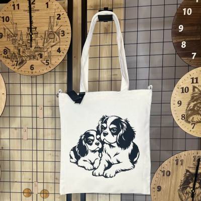 Tlapková manufaktura Bavlněná taška Cavlier King Charles Spaniel Béžová – Hledejceny.cz