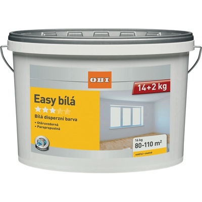 OBI Interiérová barva Easy 14 + 2 kg bílá matná