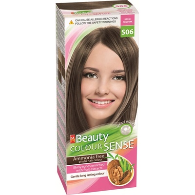 MM Beauty Colour Sense permanentná farba na vlasy S06 - krémový lieskový orech 125 ml