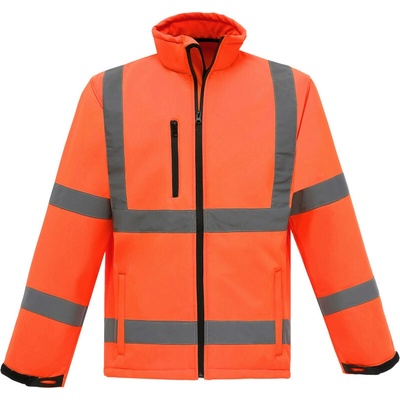 Yoko reflexná softshellová bunda HVK09 Fluorescent Orange