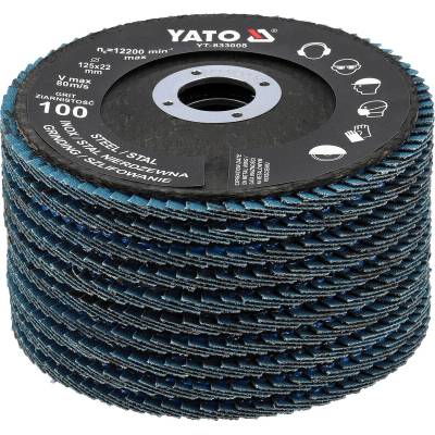 Yato lamelové kotúče 125 mm p100 yt-833003 10 ks