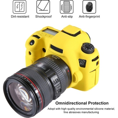 PULUZ silikónové puzdro pre Canon EOS 6D žlté