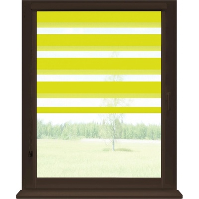 Dekodum Roleta den a noc v hnědé kazetě soft, Limetka 109 x 200 cm