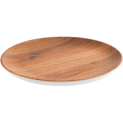 APS Melamínový plytký tanier 260 mm, hnedý Crazy Wood