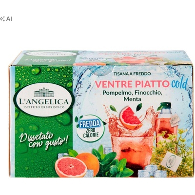 žiadna značka L'Angelica Ventre Piatto Studený čaj – grapefruit, fenikel, mäta 18