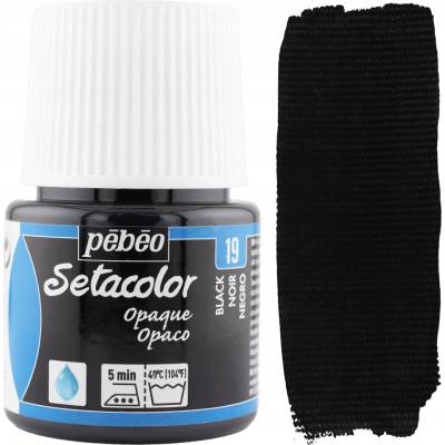 Farby na textil Pebeo Setacolor Opaque 45 ml Black