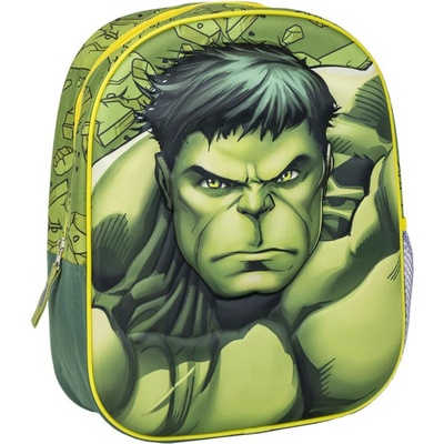 Cerda 3D dětský batoh AVENGERS - HULK jedna kapsa zelený 31 cm
