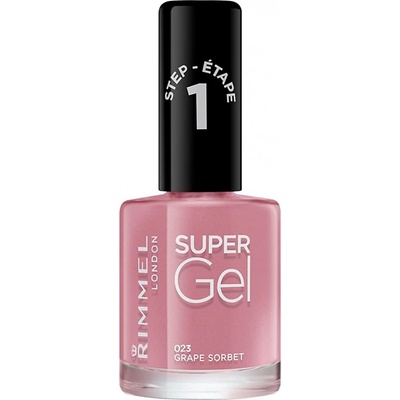 Rimmel London Super Gel Lak na nehty barevný gelový lak 023 Grape Sorbet 12 ml