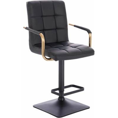 LuxuryForm Design Verona Gold na čiernej hranatej základni čierna