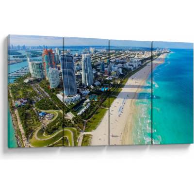 Obraz - Miami, Florida, štvordielne 160x80 cm