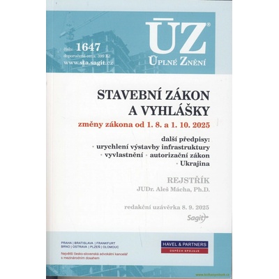 ÚZ 1647 Stavební zákon