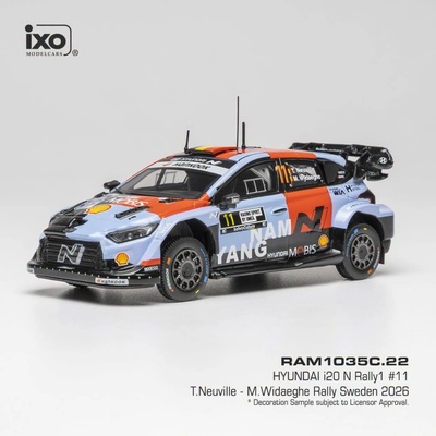 Hyundai i20 N Rally1 Rally Sweden 2026 #11 Neuville WidaegheIXO 1:43