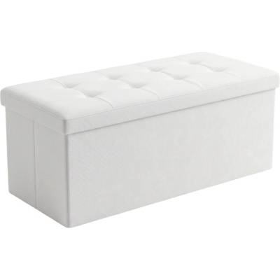 SCENA LIVING Puf s úložným prostorem, obdélníkový, skládací, 110 × 38 × 38 cm, béžový béžová