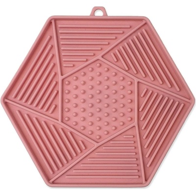 Epic Pet Podložka lízací Lick&Snack hexagon světle růžový 17 x 15 cm
