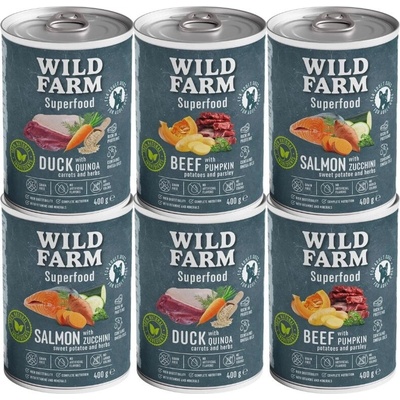 Wild Farm Superfood Mix Flavours 6 x 400 g