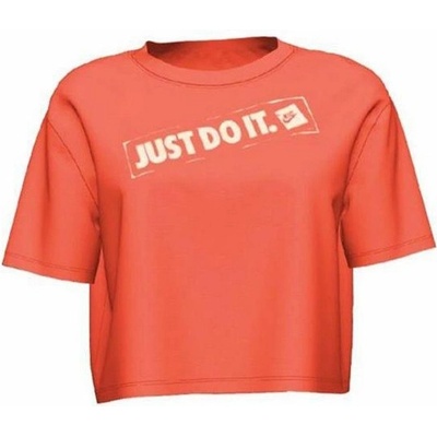 Nike Wms T-Shirt Crop Stamp oranžová