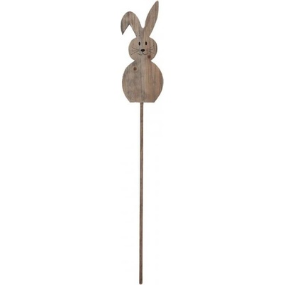 Dřevěná zahradní dekorace králík / zápich do záhonu – 100 cm – Hledejceny.cz