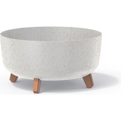 TMX Květináč GRACIA LOW ECO WOOD 38cm bílá ECO