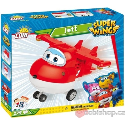 Cobi 25122 Super Wings Světoběžník Jett červené letadlo