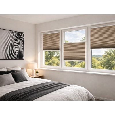Zebra Shop Plissé Lux Zatemňující DUO Invaze CAPUCCINO PM03 40 x 111 - 150 cm
