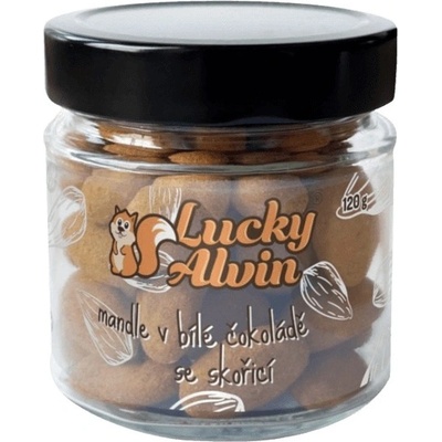 Lucky Alvin Mandle v bílé čokoládě se skořicí 120 g