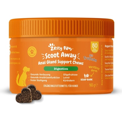 Zesty Paws Scoot Away Anal Gland Support Chews žuvacie tablety - 50 tabliet na žuvanie