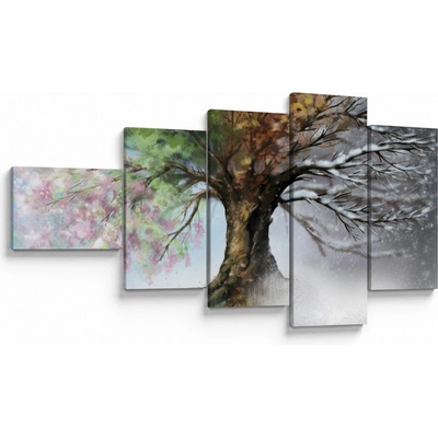 Obraz - Strom štyroch ročných období, päťdielne 110x60 cm