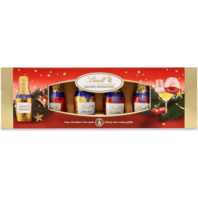 Lindt Vánoční lahvičky alkoholové speciality 131 g