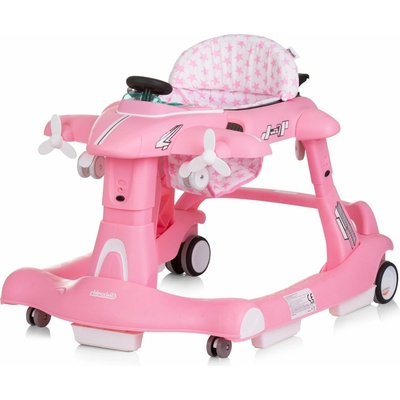 CHIPOLINO Chodítko interaktivní Airplane 3v1 Pink